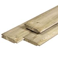 Geimpregneerd Grenen Dubbel Rabat Geschaafd Werkende breedte 128 mm 18x140 mm 420 cm