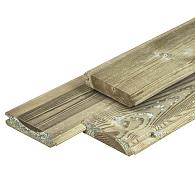 Geïmpregneerd Grenen Blokhutprofiel Geschaafd Werkende breedte 118 mm 28x127 mm 420 cm