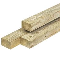 Geïmpregneerd Vuren Ligger Geschaafd met ronde hoeken 44x70 mm 300 cm