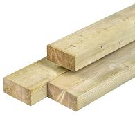 Geïmpregneerd Vuren Ligger Geschaafd met ronde hoeken 45x95 mm 510 cm