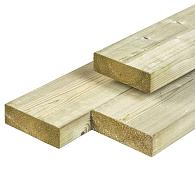 Geïmpregneerd Vuren Ligger Geschaafd met ronde hoeken 45x145 mm 390 cm