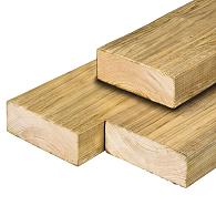 Geïmpregneerd Vuren Ligger Geschaafd met ronde hoeken 70x195 mm 400 cm