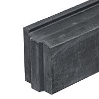 Betonband antraciet met afwateringsprofiel  D10xB100xH15 cm vlakke kant 44 mm