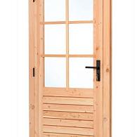 Douglas enkele glas deur 6-ruits B1000xH2050mm buitenmaat, linksdraaiend
