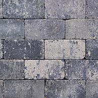 Stonique trommel betonstraatsteen 6 cm grijs/zwart