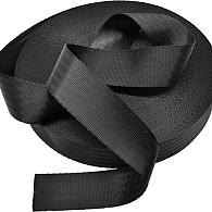 Boomband nylon 50 mm zwart (autogordel) per meter