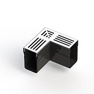 Stardrain Lijngoot Hoek 90 graden  Grijs / Aluminium