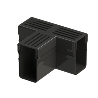 Star Drain 65/100 T-stuk - Zwart (Aluminium)