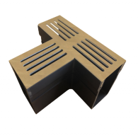Stardrain Lijngoot T-stuk Cortenstaal t.b.v. goot 100x6,5x10cm
