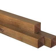 Paal geschaafd 88x88 mm nobifix diamantkop 300 cm