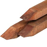 Azobé paal 7,0 x 7,0 x 100 cm fijn bezaagd, gepunt