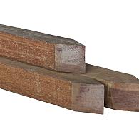Paal geschaafd 88x88 mm azobe gepunt 275 cm