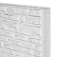 Berton©-motiefplaat wit/grijs H36 x D3,5 x L184 cm Rustico