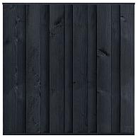 Tuinscherm Rosenheim, zwart gespoten grenen, RVS-geschroefd, 11-planks 180 x 180 cm