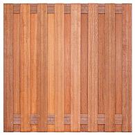 Tuinscherm hardhout kunstmatig gedroogd, 17-planks (15 + 2) Kampen 180 x 180 cm