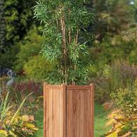 Bloembak teak Sumatra/Java 45x45x90 cm