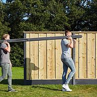 Berton©-paal Amstel LG, antraciet gecoat, diamantkop 10 x 10 x 280 cm eindmodel