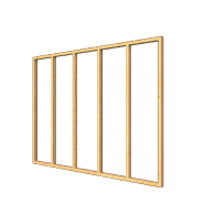 Regelwerk Type G achterwand kapschuur Red Class Wood 300 x 140 cm