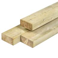 Geïmpregneerd Vuren Ligger Geschaafd met ronde hoeken 45x95 mm 300 cm