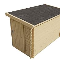 Blokhut - Tuinhuis Aanbouw | 28 mm | vuren, onbehandeld