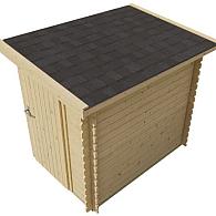 Blokhut - Tuinhuis Aanbouw | 44 mm | vuren, onbehandeld