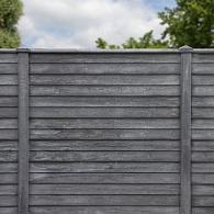 Berton©-motiefplaat smal antraciet H26 x D4,8 x L184 cm rabat-houtmotief