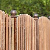 Paalornament hout Bol/plaat 8,0 x 8,0 cm
