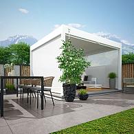 Aluminium overkapping Windscherm 300 cm wit