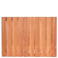 Tuinscherm Dronten, keruing hardhout, RVS-geschroefd, 21-planks (19+2) 180 x 130 cm