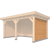 Wandmodule Type C zweeds rabat Red Class Wood 300 x 224 cm