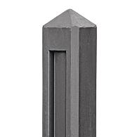 Berton©-paal antraciet Hunze, diamantkop 10 x 10 x 145 cm hoekmodel