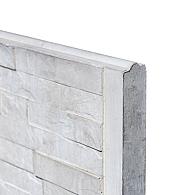 Berton©-motiefplaat smal wit/grijs H26 x D4,8 x L184 cm leisteenmotief