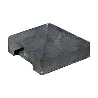 Berton©-afdekpet antraciet diamantkop 14 x 14 x 5 cm eindmodel