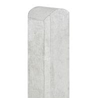 Berton©-paal wit/grijs, ronde kop 10.0x10.0x280cm Waal-serie