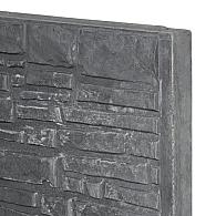 Berton©-motiefplaat antraciet H36 x D3,5 x L184 cm Rustico