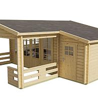 Blokhut - Tuinhuis Coventry | 58 mm | vuren onbehandeld