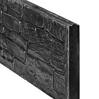 Berton©-motiefplaat smal antraciet gecoat H26 x D3,5 x L184 cm nostalgiemotief