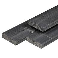 Geïmpregneerd Vuren Blokhutprofiel Geschaafd Zwart  Werkende breedte 112 mm 28x121 mm 300 cm