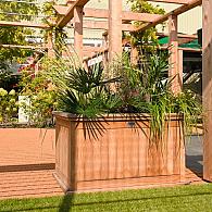 Bloembak teak Flores 82x82x47 cm