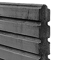 Berton©-motiefplaat smal antraciet H26 x D4,8 x L184 cm Deens rabat