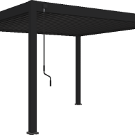 Aluminium overkapping Toronto vrijstaand 360 x 400 x 255 cm antraciet