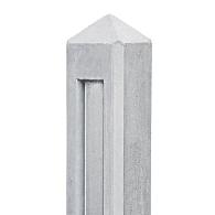 Berton©-paal Hunze wit/grijs, diamantkop 10 x 10 x 145 cm eindmodel