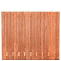 Tuinscherm Dronten, keruing hardhout, RVS-geschroefd, 21-planks (19+2) 180 x 150 cm