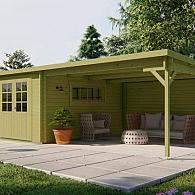 Blokhut - Tuinhuis Anton | 40 mm | vuren groen geïmpregneerd