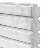 Berton©-motiefplaat smal wit/grijs H26 x D3,5 x L184 cm Deens rabat