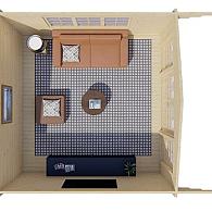 Blokhut - Tuinhuis Blackpool | 58 mm | vuren onbehandeld
