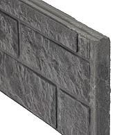 Berton©-motiefplaat smal antraciet H26 x D4,8 x L184 cm rotsmotief