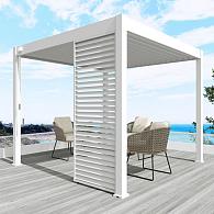 Aluminium overkapping Louvrepaneel 124,5 horizontaal wit