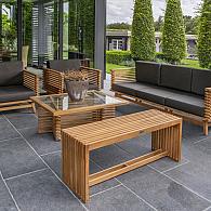 Teak loungeset Riverside fauteuil incl. kusses