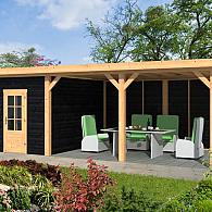 DHZ Plat dak Twello geschaafd douglas 743 x 370 cm zwart gespoten